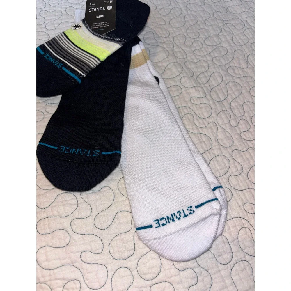 Stance Icon Series 3 Pack Mens Medium Crew No Show Quarter Socks